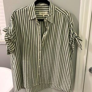 The Great Striped short sleeve button down
